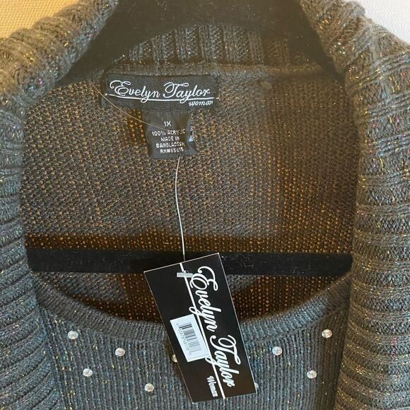 EvelynâTaylorâblackâmetallic âsweatersâCardigans - Picture 8 of 9